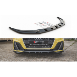 Maxton Front Splitter V.1 Audi A1 S-Line GB Gloss Black, A1 GB 2018-