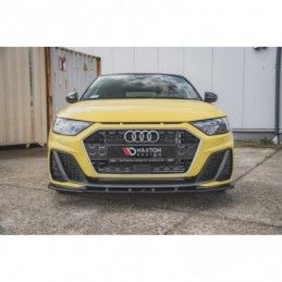 Maxton Front Splitter V.1 Audi A1 S-Line GB Gloss Black, A1 GB 2018-