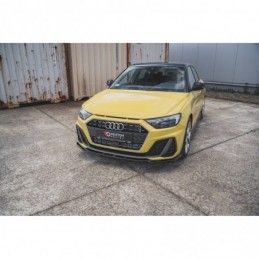 Maxton Front Splitter V.2 Audi A1 S-Line GB Gloss Black, A1 GB 2018-