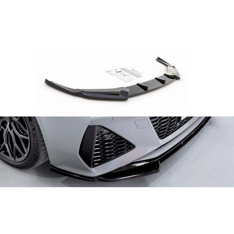 Maxton Front Splitter V.1 Audi RS6 C8 / RS7 C8 Gloss Black, A6/S6/RS6 C8