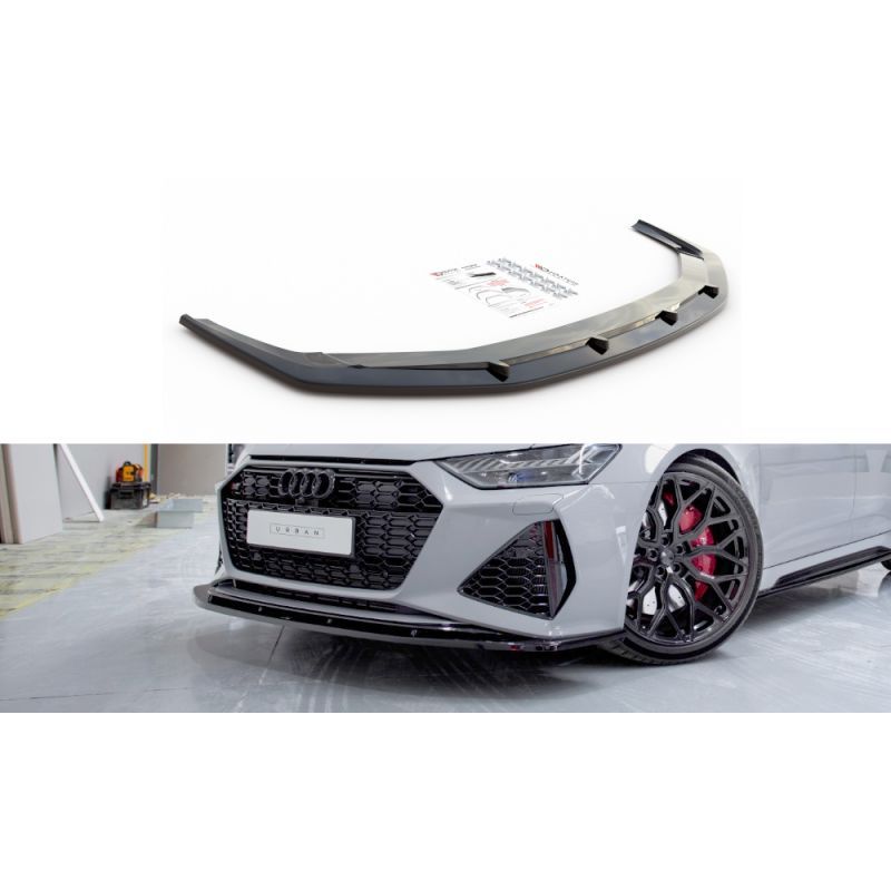 Maxton Front Splitter V.2 Audi RS6 C8 / RS7 C8 Gloss Black, A6/S6/RS6 C8