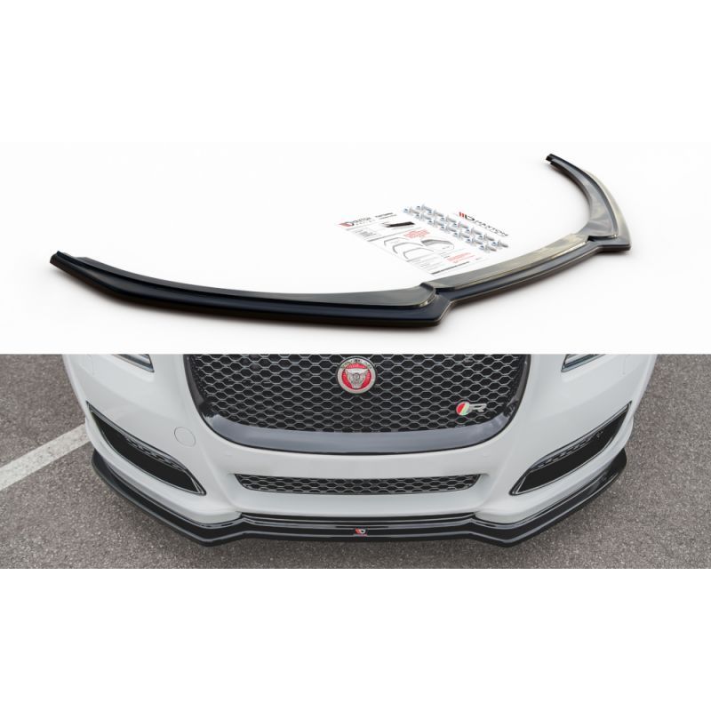 Maxton Front Splitter Jaguar XJ X351 Facelift Gloss Black, Jaguar