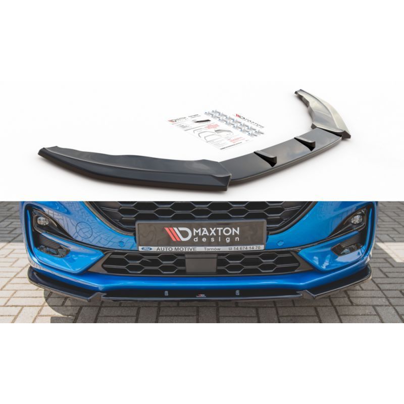 Maxton Front Splitter Ford Puma ST-Line Gloss Black, FORD