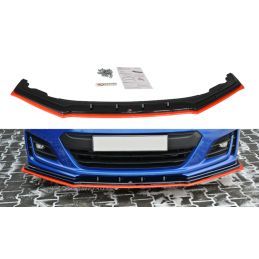 Maxton FRONT SPLITTER V.4 SUBARU BRZ FACELIFT Gloss Black + Red, MAXTON DESIGN