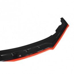 Maxton FRONT SPLITTER V.4 SUBARU BRZ FACELIFT Gloss Black + Red, MAXTON DESIGN