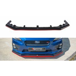 Maxton FRONT SPLITTER V.3 SUBARU WRX STI Gloss Black + Red, MAXTON DESIGN