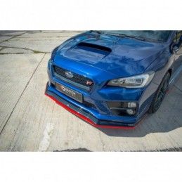 Maxton FRONT SPLITTER V.3 SUBARU WRX STI Gloss Black + Red, MAXTON DESIGN