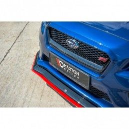 Maxton FRONT SPLITTER V.3 SUBARU WRX STI Gloss Black + Red, MAXTON DESIGN