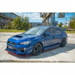 Maxton FRONT SPLITTER V.3 SUBARU WRX STI Gloss Black + Red, MAXTON DESIGN