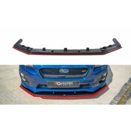 Maxton FRONT SPLITTER V.4 SUBARU WRX STI Gloss Black + Red, MAXTON DESIGN