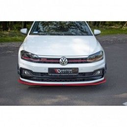 Maxton FRONT SPLITTER V.2 VW POLO MK6 GTI RED, Polo Mk6