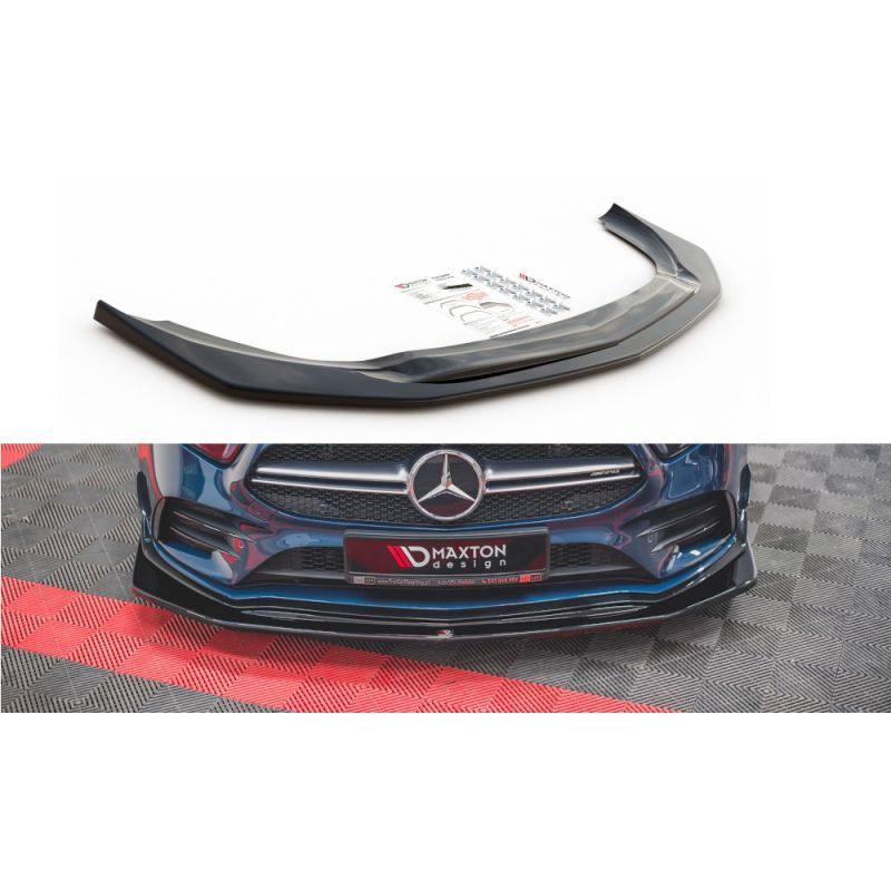 Maxton Front Splitter V.3 Mercedes A35 AMG Aero W177 Gloss Black, CLASSE A