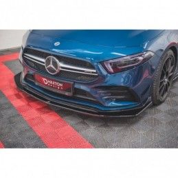 Maxton Front Splitter V.3 Mercedes A35 AMG Aero W177 Gloss Black, CLASSE A