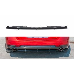 Maxton Central Rear Splitter(with vertical bars) Peugeot 508 SW Mk2 Gloss Black, 508 SW