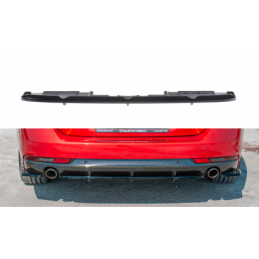 tuning Central Rear Splitter(with vertical bars) Peugeot 508 SW Mk2 Gloss Black