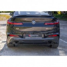 Maxton Central Rear Splitter for BMW X4 M-Pack G02 Gloss Black, X4 G02