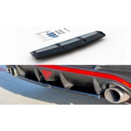 Maxton Central Rear Splitter Hyundai I30 N Mk3 Fastback Gloss Black, Hyundai