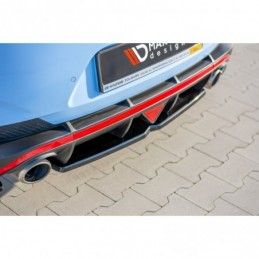 Maxton Central Rear Splitter Hyundai I30 N Mk3 Fastback Gloss Black, Hyundai