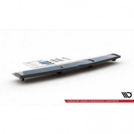 Maxton Central Rear Splitter (with vertical bars) Hyundai I30 N Mk3 Fastback Gloss Black, Hyundai