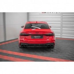 Maxton Central Rear Splitter Audi S7 C8 Gloss Black, A7/ S7 / RS7 - C8