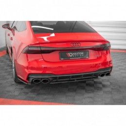 Maxton Central Rear Splitter Audi S7 C8 Gloss Black, A7/ S7 / RS7 - C8