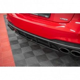 Maxton Central Rear Splitter Audi S7 C8 Gloss Black, A7/ S7 / RS7 - C8