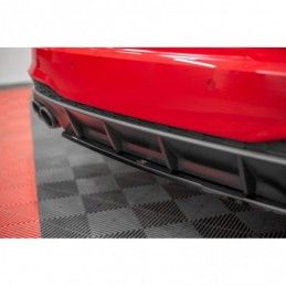 Maxton Central Rear Splitter Audi S7 C8 Gloss Black, A7/ S7 / RS7 - C8