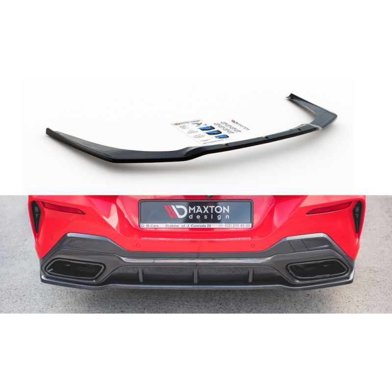 Maxton Central Rear Splitter BMW 8 Coupe M-Pack G15 Gloss Black, Serie 8 G15