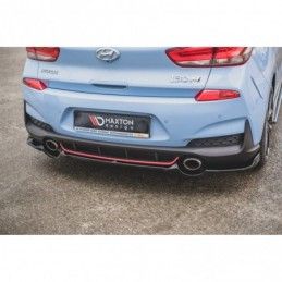 Maxton Central Rear Splitter Hyundai I30 N Mk3 Hatchback Gloss Black, Hyundai