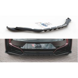 Maxton Central Rear Splitter (with vertical bars) BMW i8 Gloss Black, I8