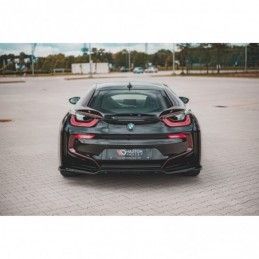 Maxton Central Rear Splitter (with vertical bars) BMW i8 Gloss Black, I8