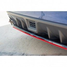 Maxton CENTRAL REAR SPLITTER V.2 SUBARU WRX STI RED + GLOSS BLACK, MAXTON DESIGN