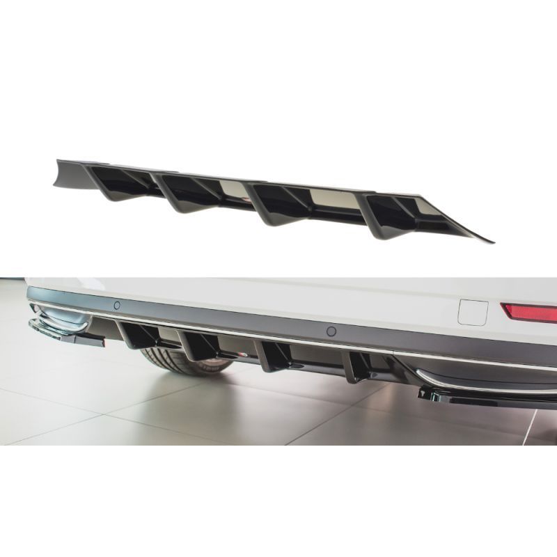 Maxton Rear Valance Skoda Superb Mk3 FL Gloss Black, Superb