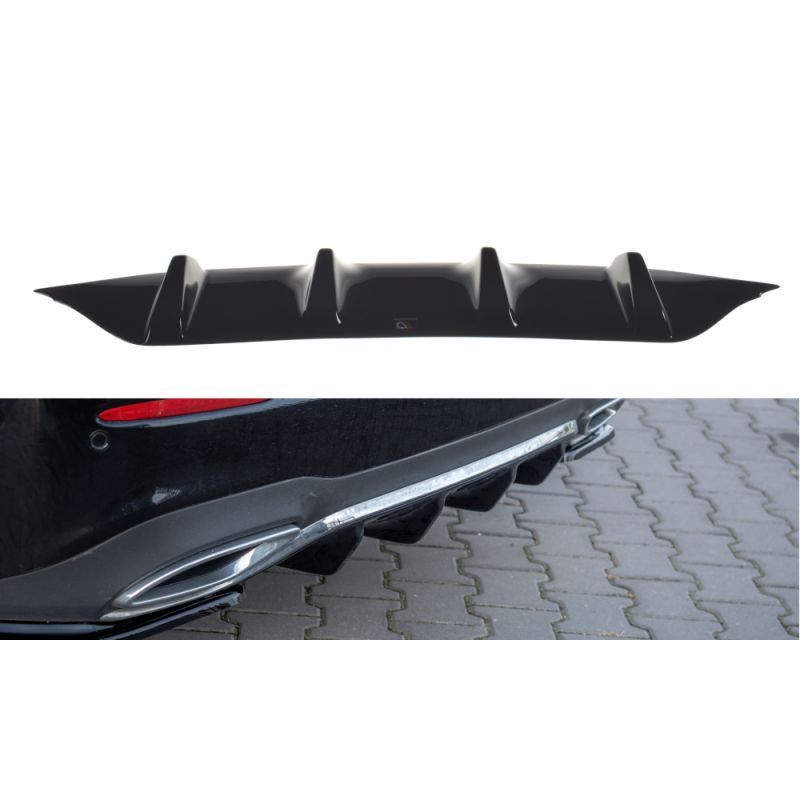 Maxton Rear Valance Mercedes-Benz E43 AMG / AMG-Line W213 Gloss Black, W213