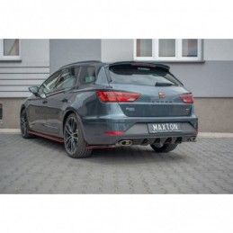 Maxton Rear Valance V.1 Seat Leon Cupra Mk3 FL Sportstourer Gloss Black, Leon Mk3 / Facelift Cupra