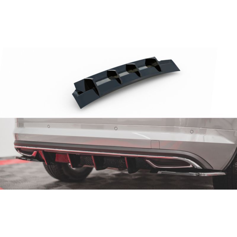 Maxton Rear Valance Skoda Kodiaq Mk1 Sportline Gloss Black, Kodiaq