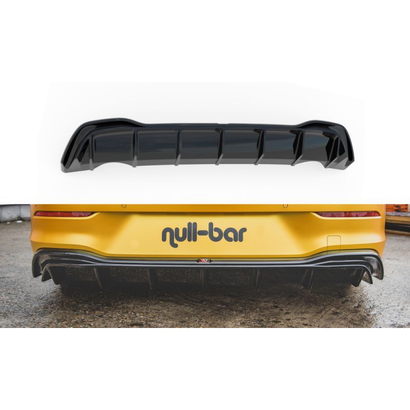 Maxton Rear Valance VW Golf 8 Gloss Black, Golf 8