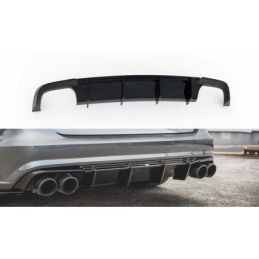 Maxton Rear Valance Audi S6 / A6 S-Line C7 FL Gloss Black, A7/ S7 / RS7 - C7