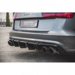 Maxton Rear Valance Audi S6 / A6 S-Line C7 FL Gloss Black, A7/ S7 / RS7 - C7