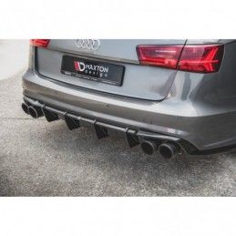 Maxton Rear Valance Audi S6 / A6 S-Line C7 FL Gloss Black, A7/ S7 / RS7 - C7