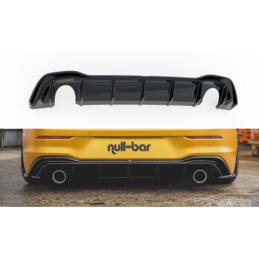 Rear Valance (GTI LOOK) with Exhaust VW Golf 8 Gloss Black