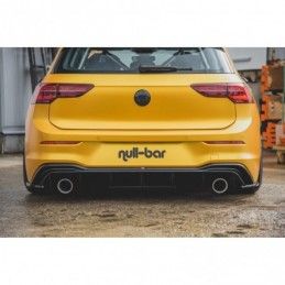 Maxton Rear Valance (GTI LOOK) with Exhaust VW Golf 8 Gloss Black, Golf 8