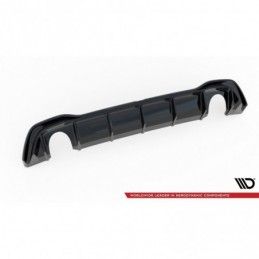 Maxton Rear Valance (GTI LOOK) with Exhaust VW Golf 8 Gloss Black, Golf 8