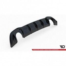 Maxton Rear Valance (GTI LOOK) with Exhaust VW Golf 8 Gloss Black, Golf 8