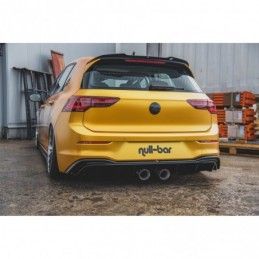 Maxton Rear Valance (R32 LOOK) with Exhaust VW Golf 8 Gloss Black, Golf 8