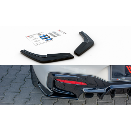 Maxton Rear Side Splitters BMW 1 F20 Facelift M-power Gloss Black, Serie 1 F20/ F21