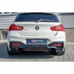 Maxton Rear Side Splitters BMW 1 F20 Facelift M-power Gloss Black, Serie 1 F20/ F21