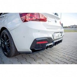 Maxton Rear Side Splitters BMW 1 F20 Facelift M-power Gloss Black, Serie 1 F20/ F21