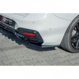 Maxton Rear Side Splitters BMW 1 F20 Facelift M-power Gloss Black, Serie 1 F20/ F21