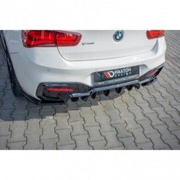 Maxton Rear Side Splitters BMW 1 F20 Facelift M-power Gloss Black, Serie 1 F20/ F21